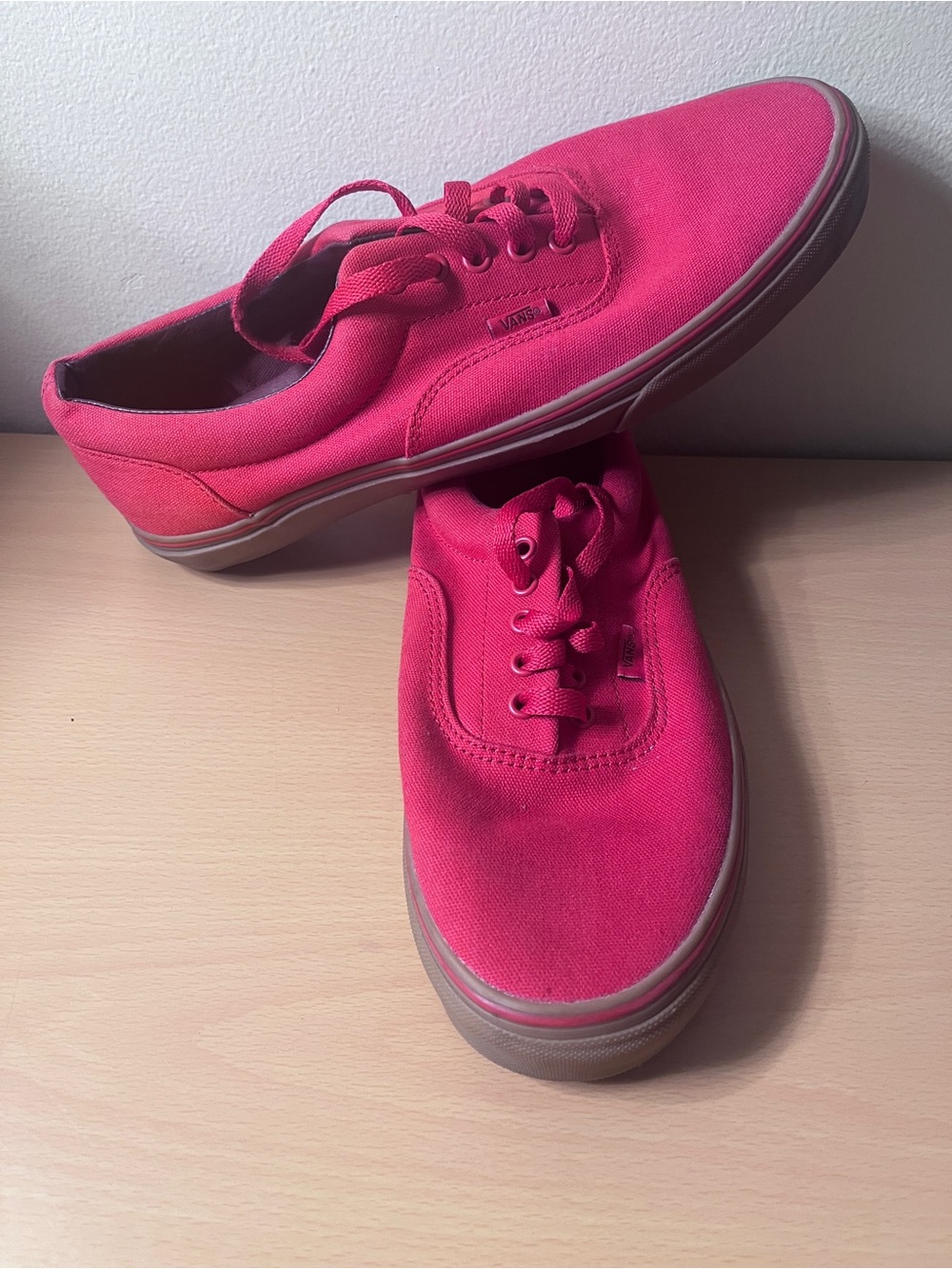Vans Off The Wall Era Racing Red Canvas Men’s Shoes Size 13